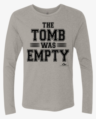 The Tomb Was Empty Men's Triblend Ls Crew - Long-sleeved T-shirt
