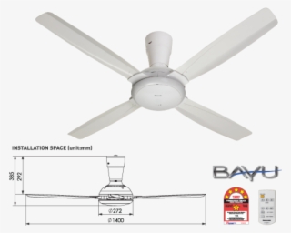 Panasonic Bayu 4-blade Ceiling Fan - Panasonic Bayu 4