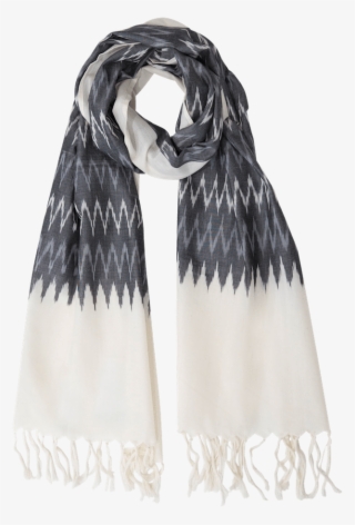Winter Grey Ikat Scarf-passion Lilie - Scarf