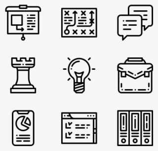Strategy - E Commerce Icons Line Art Png