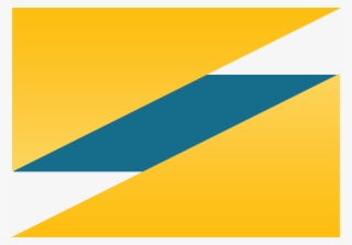 Yellow Blue Stripes Origami Abstract Square Logo - Colorfulness