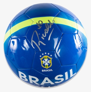Rivaldo Signed Blue Nike Brazil Ball - Dribble A Soccer Ball