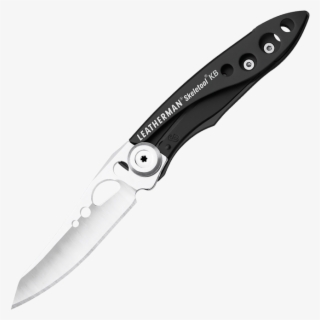 Skeletool Kb Pocket Knife, Black, Knife Blade Deployed - Leatherman Knife