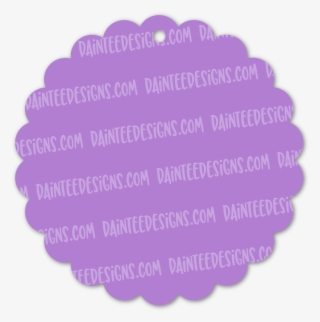 Acrylic Scalloped Circle - Construction Paper