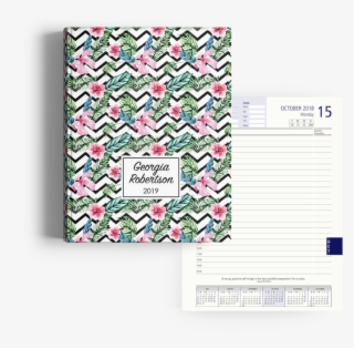 Floral Zig Zag Diary Management - Paper