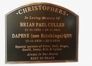 Memorial Headstone - Commemorative Plaque