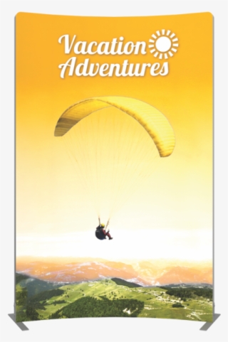 Vector Frame Curved Banner Cr - Parachuting