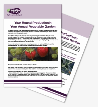 The Annual Vegetable Garden Module - Flyer
