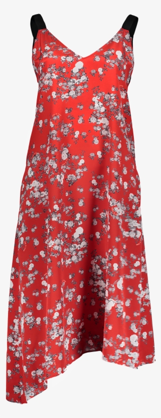 Zoe Dress Red Garden Flower - Day Dress