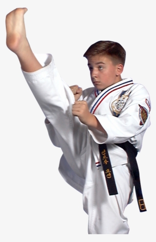 Teen Boy Karate Kicking - Boys Teenagers Martial Arts Png