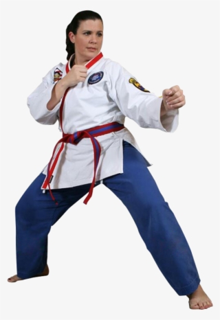 Woman In A Martial Arts Stance - Karate