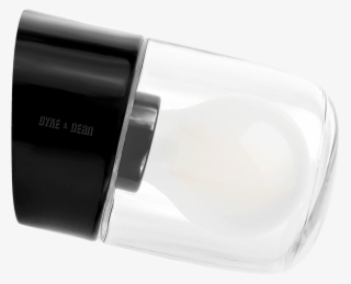 Black Ceramic Angled Rear Wired Wall Lamp - Nail Care