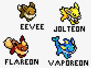 Eevee Evolutions - Pixel Eevee Evolutions