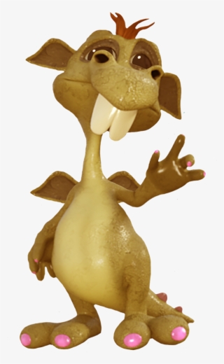 Cute Dragon Purple, Cute Waving Dragon - Animal Figure