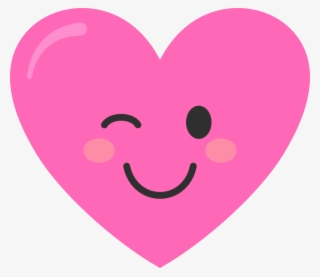 Winky Pink Heart - Smiley