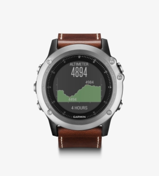 Fenix 3 Sapphire Silver With Leather Band - Fenix 3 Sapphire Leather