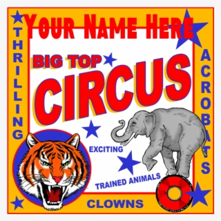 Retro Circus Banner - Siberian Tiger