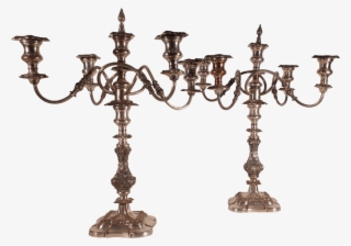 Sheffield Plate Candelabras - Candle
