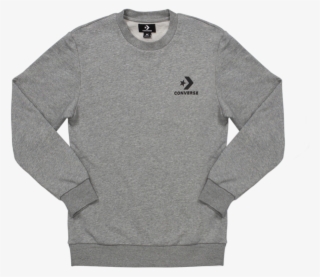 Men Converse Star Chevron Graphic Crew Vintage Grey - Sweater