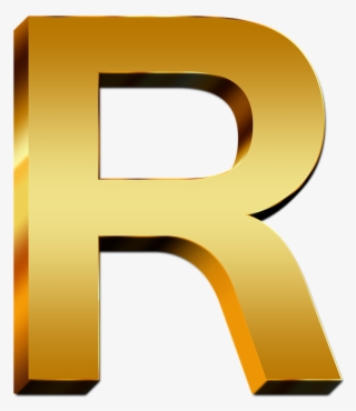 Letters Abc Education Gold Golden Gloss Alphabet - Golden R Letter Png