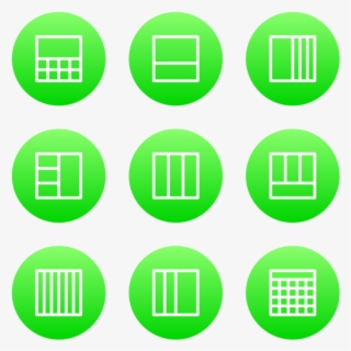Layouts Outline Icon In Style Flat Circle White On - Circle