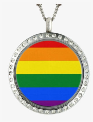 Lbgt-rainbow Stripes Design In Locket - Jewish Charms