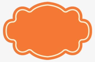 Orange Cloud Badge With White Border