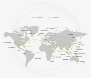 Zenlink Sd-wan Cloud Connect - World Map Gif Animated Blue Tech
