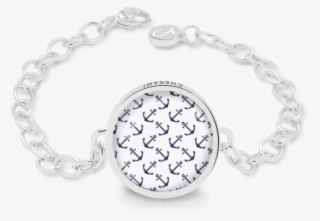 Blue Anchor Pattern - Bracelet