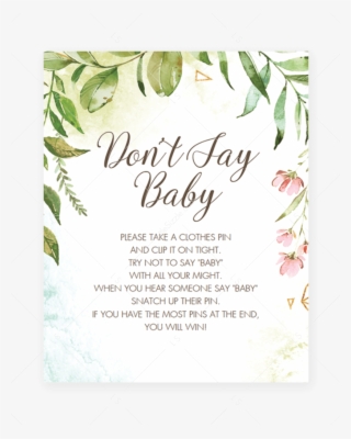 Baby Shower Game Dont Say Baby Printable By Littlesizzle - Guess The Size Of The Bump Printable