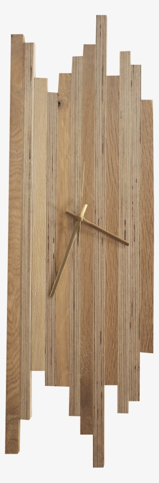 Straight Up Birch & Oak Clock