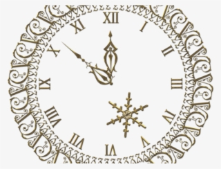 Steampunk Clipart Gold Clock - New Year Tubes Psp