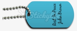 Rest In Peace Dog Tag - Chain