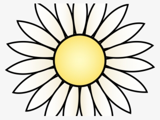 Yellow Flower Clipart Yellow Daisy - Sunflower Black And White Png