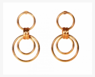 Post Double Circle Earrings - Earrings