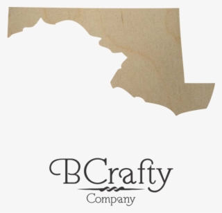 Wooden Maryland State Shape Cutout - Paper