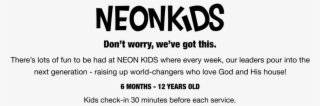Neonkids Welcome Page - Black-and-white