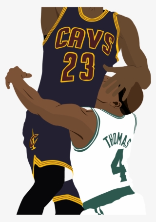 Lebron James Dunk On Isaiah Thomas Illustration - Lebron Dunk Clip Art