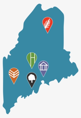 Mainemap Blue-01 - Maine Vector