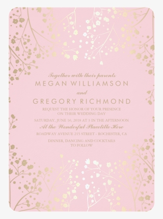 Zazzle Babys Breath Elegant Pink Invites