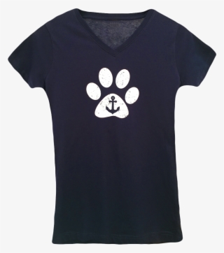 Anchor Paw V Neck Tee T Shirts
