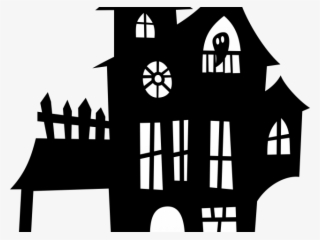 Haunted Clipart Haunted Barn - Haunted House Black And White Clipart
