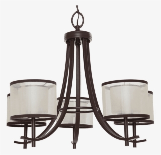 Hampton Bay 5-light Bronze Ceiling Chandelier W/ Organza - Chandelier