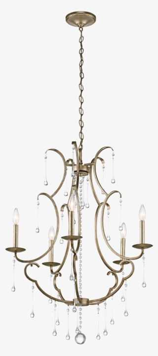 Shelsley 5 Light Chandelier Sterling Gold - Chandelier