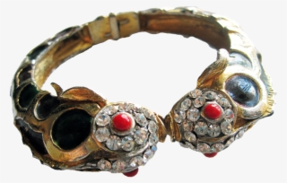 Vintage K - J - L - Kenneth Jay Lane Double Fish Head - Bracelet
