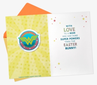 Dc Comics™ Wonder Woman™ Easter Card With Magnet For