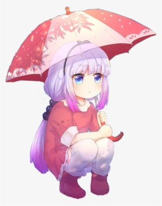 Scrainy Sticker - Дракон Горничная Кобаяши Канна С Зонтом