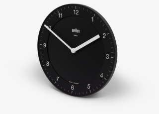 Braun Wall Clock In Black - Arne Jacobsen Bordur