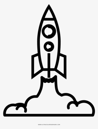Rocket Launch Coloring Page - Illustration