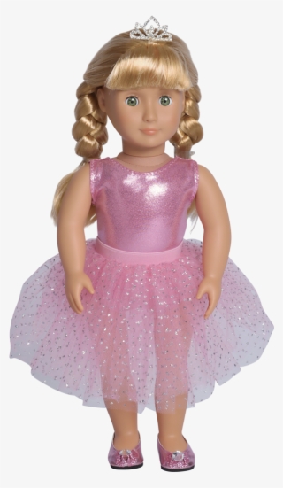 American Girl Style Doll Wearing Pink Ballerina Outfit - Doll